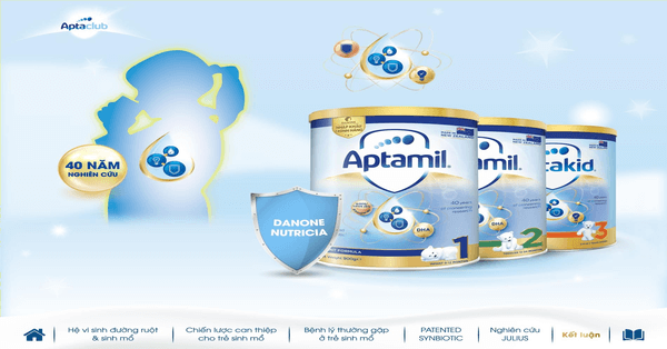 Sữa Aptamil giúp tăng cường sức đề kháng ở trẻ