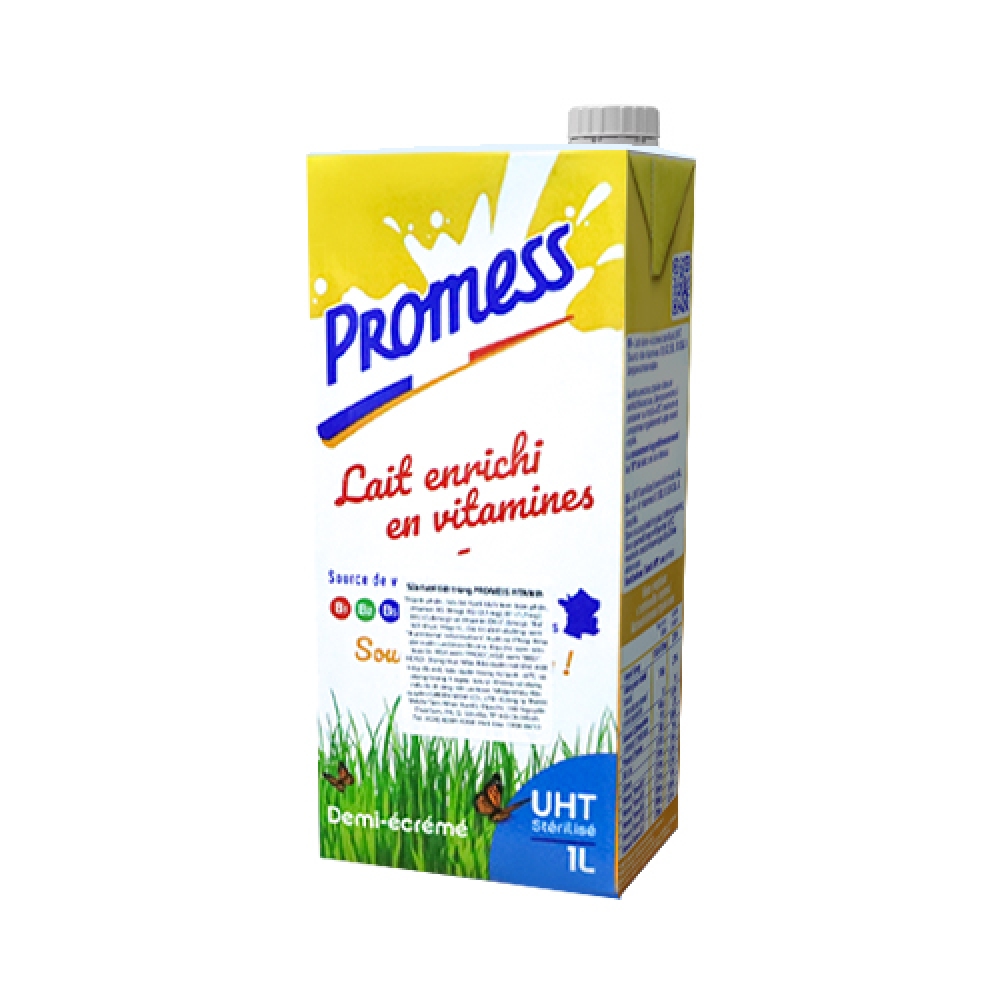 Sữa tươi Promess giàu Vitamin Ít béo 1L