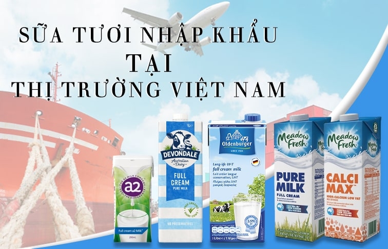 Sữa tươi nhập khẩu tại thị trường Việt Nam